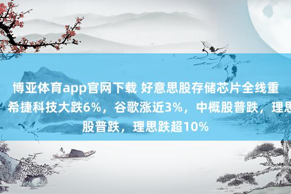 博亚体育app官网下载 好意思股存储芯片全线重挫，闪迪、希捷科技大跌6%，谷歌涨近3%，中概股普跌，理思跌超10%