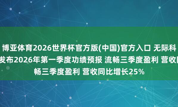 博亚体育2026世界杯官方版(中国)官方入口 无际科技(SDA.US)发布2026年第一季度功绩预报 流畅三季度盈利 营收同比增长25%