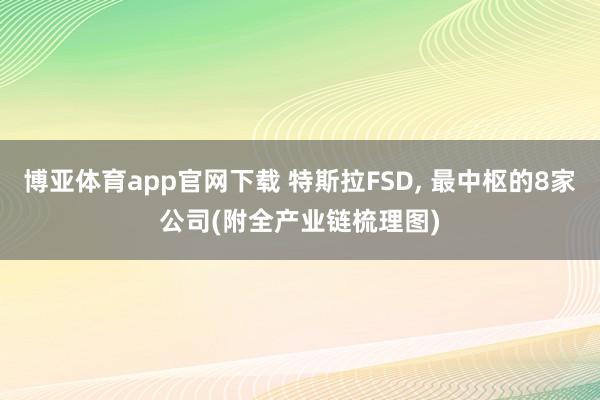 博亚体育app官网下载 特斯拉FSD， 最中枢的8家公司(附全产业链梳理图)