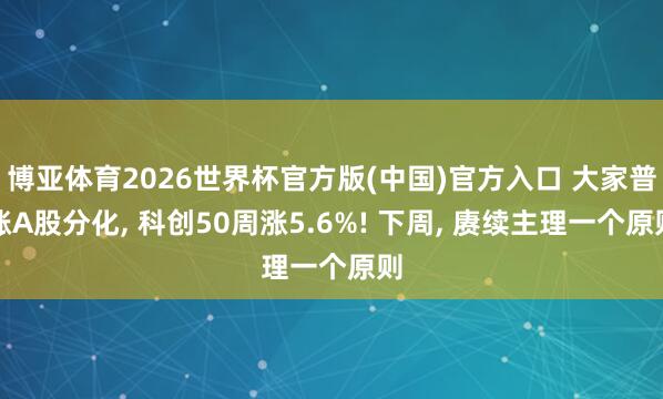博亚体育2026世界杯官方版(中国)官方入口 大家普涨A股分化， 科创50周涨5.6%! 下周， 赓续主理一个原则