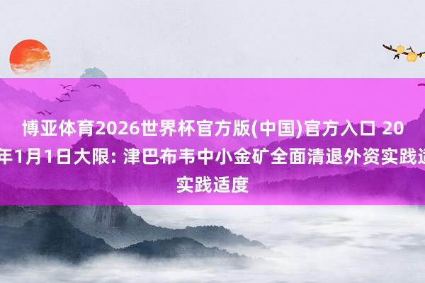 博亚体育2026世界杯官方版(中国)官方入口 2027年1月1日大限: 津巴布韦中小金矿全面清退外资实践适度