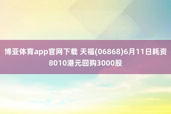 博亚体育app官网下载 天福(06868)6月11日耗资8010港元回购3000股
