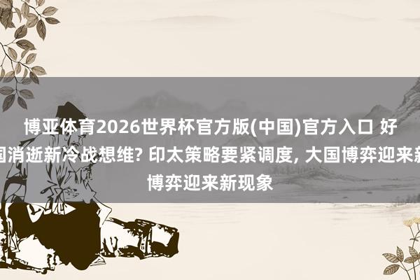 博亚体育2026世界杯官方版(中国)官方入口 好意思国消逝新冷战想维? 印太策略要紧调度， 大国博弈迎来新现象