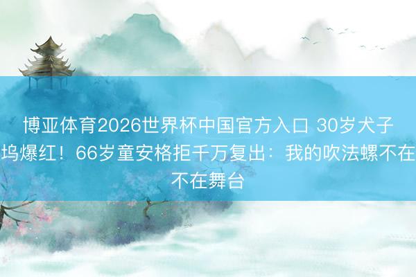 博亚体育2026世界杯中国官方入口 30岁犬子好莱坞爆红！66岁童安格拒千万复出：我的吹法螺不在舞台