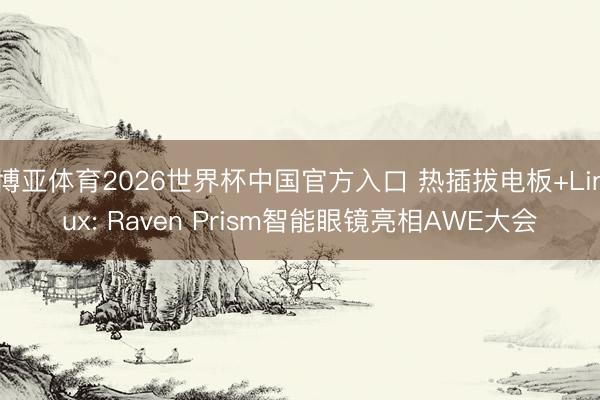 博亚体育2026世界杯中国官方入口 热插拔电板+Linux: Raven Prism智能眼镜亮相AWE大会